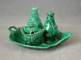 green cruet set