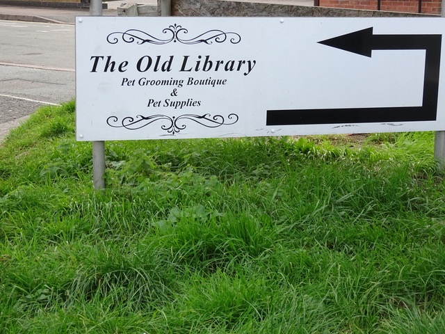 The old library sign