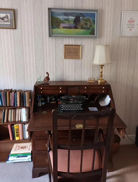Charles
          causley's desk