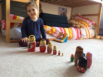 Alice
          with Russian dolls