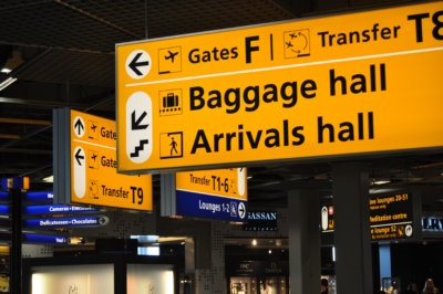 baggage
          reclaim sign