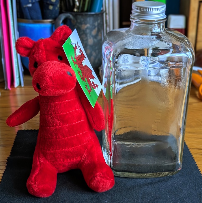 Dragon and
                      bottle